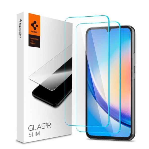 Tempered glass SPIGEN GLAS.TR SLIM 2-PACK for SAMSUNG A34 5G transparent