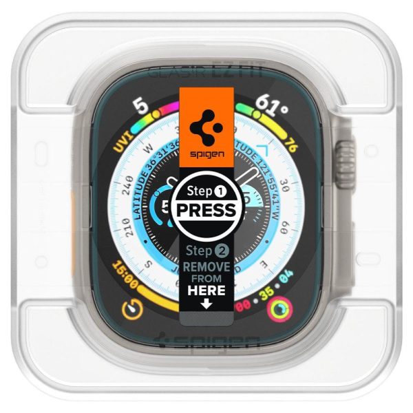 Spigen Glas.tR EZ Fit tempered glass for Apple Watch Ultra (49 mm) - 2 pcs.