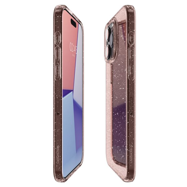 Spigen Liquid Crystal Glitter iPhone 15 Pro Max Case - Pink/Clear