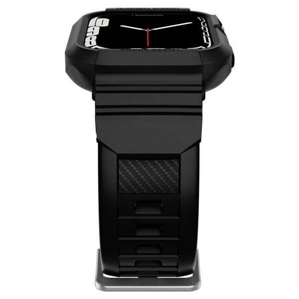 Spigen Rugged Armor Pro Case with Strap for Apple Watch 4 / 5 / 6 / 7 / 8 / SE (44/45 mm) - Black