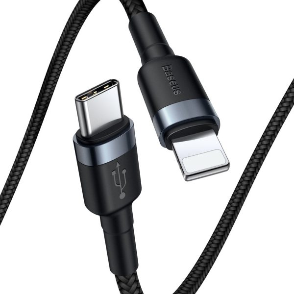 Baseus CATLKLF-G1 Lightning - USB-C PD QC cable 18W 480Mb/s 1m - black and gray