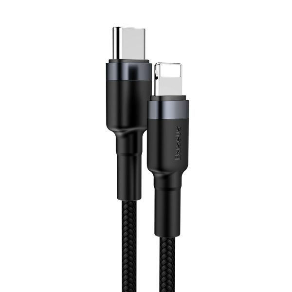 Baseus CATLKLF-G1 Lightning - USB-C PD QC cable 18W 480Mb/s 1m - black and gray