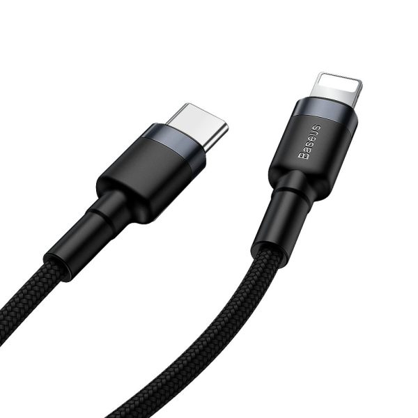 Baseus CATLKLF-G1 Lightning - USB-C PD QC cable 18W 480Mb/s 1m - black and gray