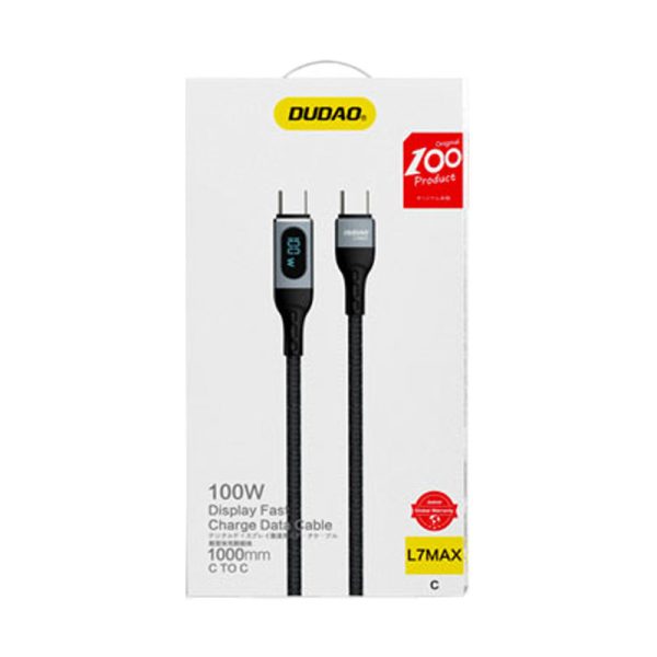 Dudao cable USB Type C - USB Type C fast charging PD 100W 1m black