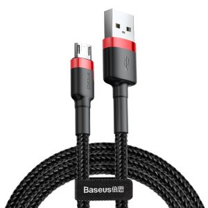 Baseus Cafule Cable durable nylon cable USB / micro USB QC3.0 2.4A 1M black-red