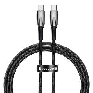 Baseus Glimmer Series Fast Charging Cable USB-C 480Mbps PD 100W 1m Black