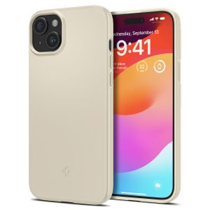 Spigen Thin Fit case for iPhone 15 Plus – beige