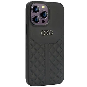 Audi Genuine Leather case for iPhone 14 Pro Max 6.7" – black AU-TPUPCIP14PM-Q8/D1-BK