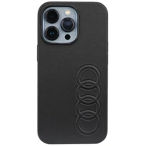 Audi Synthetic Leather iPhone 13 Pro / 13 6.1" black/black hardcase AU-TPUPCIP13P-TT/D1-BK