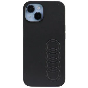 Audi Synthetic Leather iPhone 14 6.1" black/black hardcase AU-TPUPPCIP14-TT/D1-BK