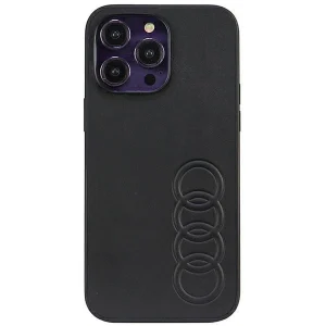 Audi Synthetic Leather iPhone 14 Pro Max 6.7" black/black hardcase AU-TPUPPCIP14PM-TT/D1-BK