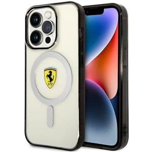 Ferrari iPhone 14 Pro 6.1″ clear/transparent hardcase Outline Magsafe