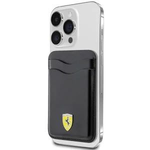 Ferrari Wallet Card Slot case – black MagSafe Leather 2023 Collection