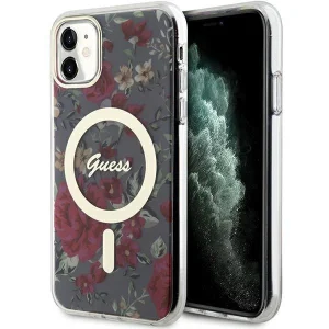 Guess iPhone 11 / Xr 6.1″ green/khaki hardcase Flower MagSafe