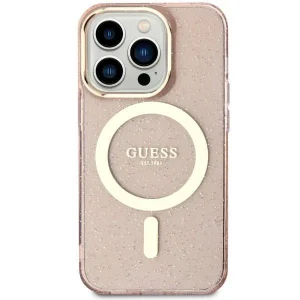 Guess iPhone 11 / Xr 6.1″ pink/pink hardcase Glitter Gold MagSafe