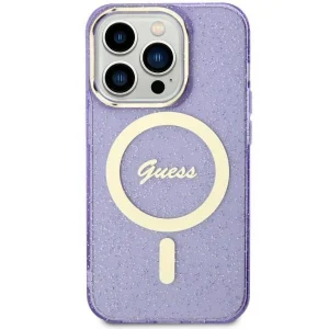 Guess iPhone 11 / Xr 6.1″ purple/purple hardcase Glitter Gold MagSafe