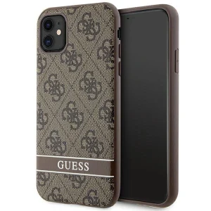 Guess iPhone 11 / Xr brown/brown hardcase 4G Stripe