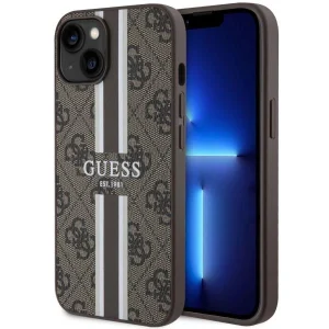 Guess iPhone 14 6.1″ brown/brown hardcase 4G Printed Stripes MagSafe