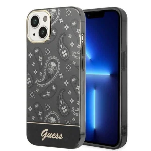 Guess iPhone 14 Plus 6.7" black/black hardcase Bandana Paisley