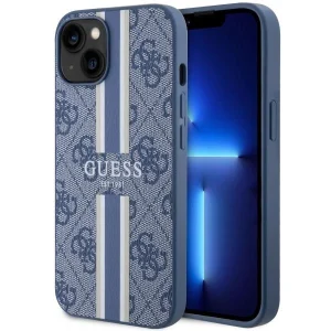 Guess iPhone 14 Plus 6.7" blue/blue hardcase 4G Printed Stripes MagSafe