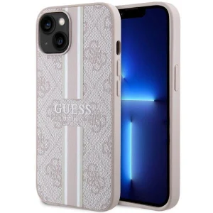 Guess iPhone 14 Plus 6.7″ pink/pink hardcase 4G Printed Stripes MagSafe