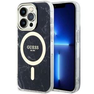 Guess iPhone 14 Pro 6.1″ black/black hardcase Marble MagSafe