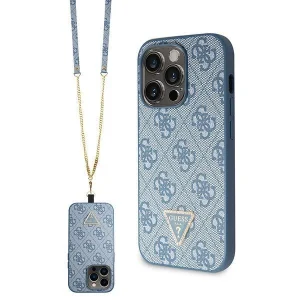 Guess iPhone 14 Pro 6.1" blue/blue hardcase Crossbody 4G Metal Logo