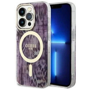 Guess iPhone 14 Pro 6.1″ pink/pink hardcase Leopard MagSafe