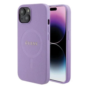 Guess iPhone 15 6.1" purple/purple hardcase Saffiano MagSafe