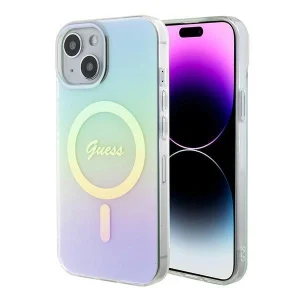 Guess iPhone 15 6.1" turquoise/turquoise hardcase IML Iridescent MagSafe