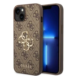 Guess iPhone 15 Plus 6.7" brown/brown hardcase 4G Big Metal Logo