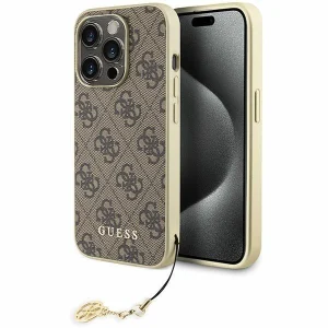 Guess iPhone 15 Pro 6.1" brown/brown hardcase 4G Charms Collection