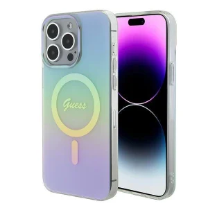 Guess iPhone 15 Pro Max turquoise/turquoise hardcase IML Iridescent MagSafe