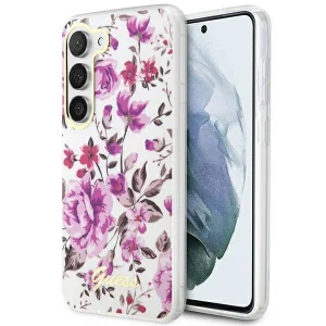 Guess S23 S911 white/white hardcase Flower Collection