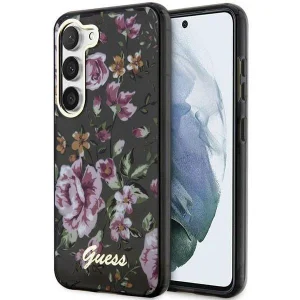 Guess S23+ S916 black/black hardcase Flower Collection