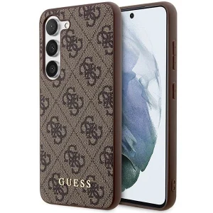 Guess S23+ S916 brown/brown hard case 4G Metal Gold Logo