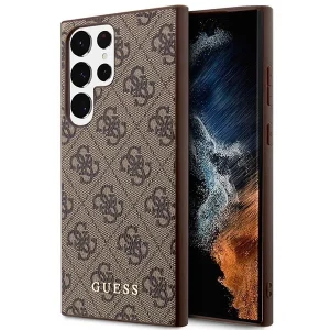 Guess S23 Ultra S918 brown/brown hard case 4G Metal Gold Logo