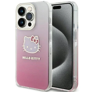 Hello Kitty IML Gradient Electrop Kitty Head case for iPhone 15 Pro Max – pink