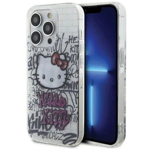 Hello Kitty IML Kitty On Bricks Graffiti case for iPhone 15 Pro – white