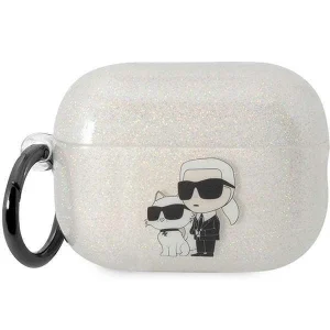 Karl Lagerfeld Airpods Pro 2 cover transparent Gliter Karl&Choupette