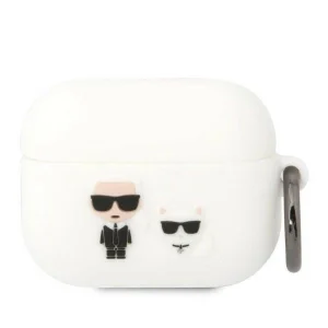 Karl Lagerfeld AirPods Pro cover white/white Silicone Karl & Choupette