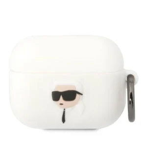 Karl Lagerfeld AirPods Pro cover white/white Silicone Karl Head 3D