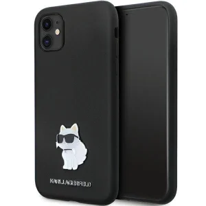 Karl Lagerfeld case for iPhone 11 / Xr – black Silicone C Metal Pin