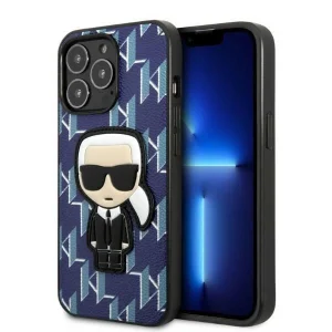 Karl Lagerfeld iPhone 13 Pro / 13 6.1" hardcase blue/blue Monogram Ikonik Patch