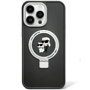 Karl Lagerfeld iPhone 13 Pro 6.1" black/black hardcase Ring Stand Karl&Choupette MagSafe