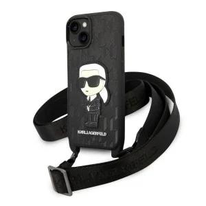 Karl Lagerfeld iPhone 14 6.1" black/black hardcase Monogram Ikonik Patch