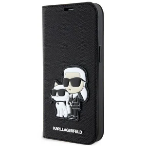 Karl Lagerfeld iPhone 14 6.1" bookcase black/black Saffiano Karl & Choupette