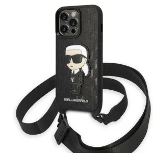 Karl Lagerfeld iPhone 14 Pro 6.1" black/black hardcase Monogram Ikonik Patch