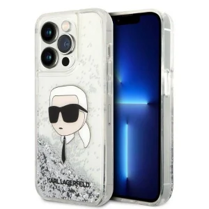 Karl Lagerfeld iPhone 14 Pro 6.1″ silver/silver hardcase Glitter Karl Head