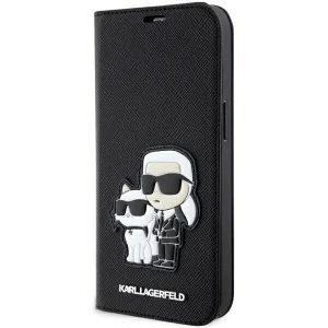 Karl Lagerfeld iPhone 14 Pro Max 6.7" bookcase black/black Saffiano Karl & Choupette